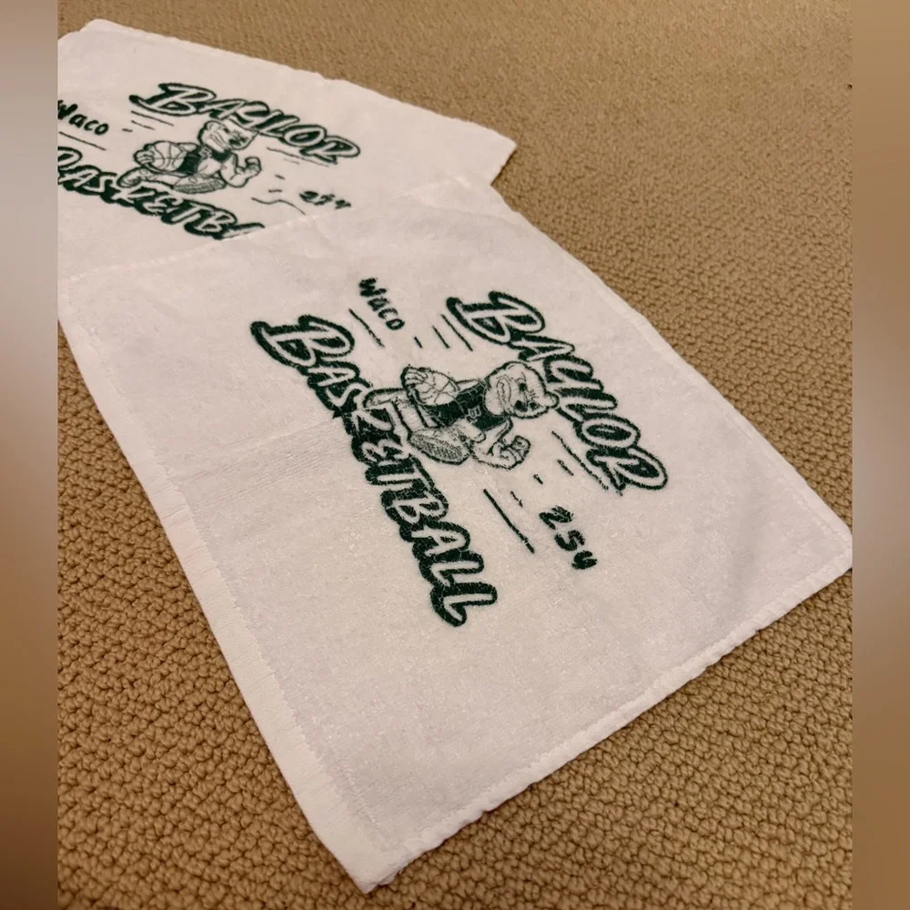 baylor basketball white printed towels - HIT!